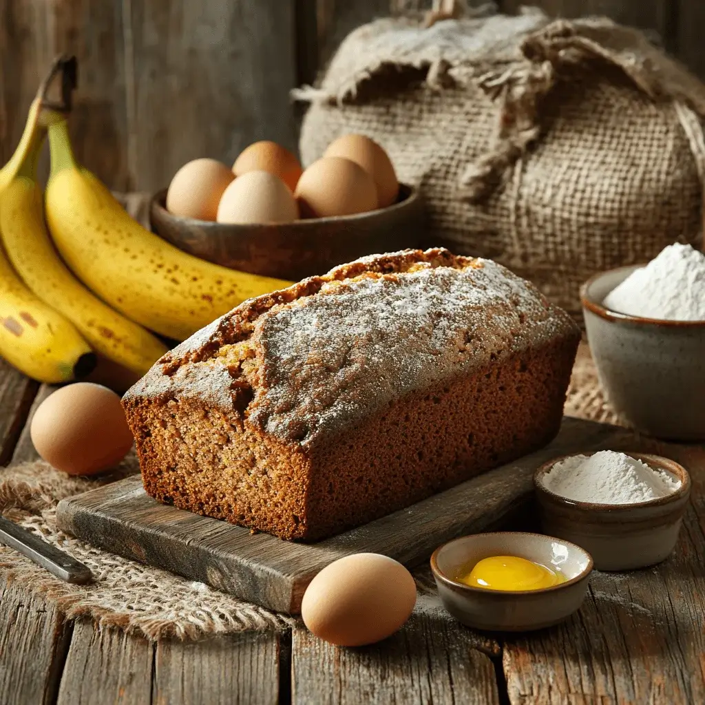 4 ingredient banana bread