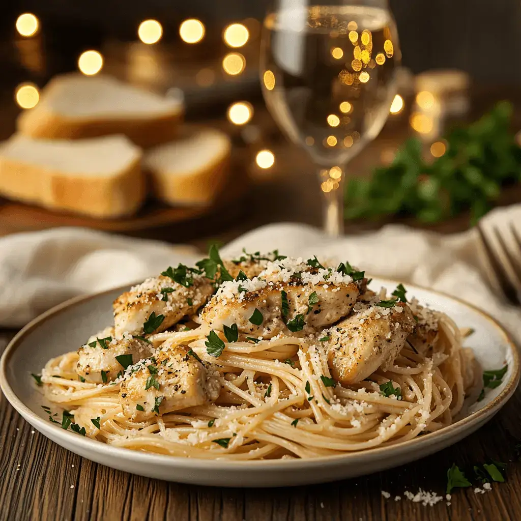 Garlic Parmesan Chicken Pasta