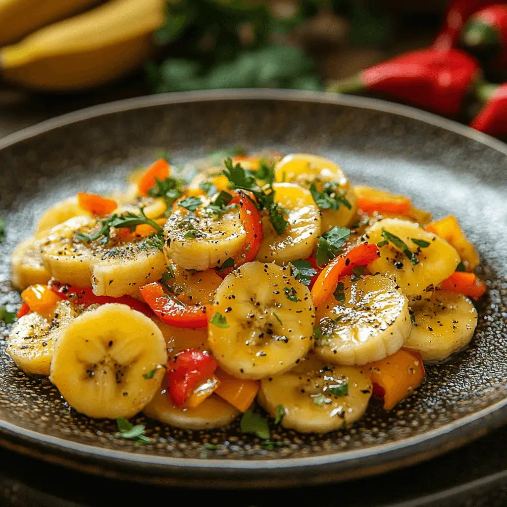 Banana and pepper plants thriving together in a garden.