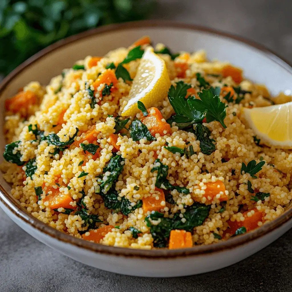 Carrot and Spinach Recipes with Couscous and Tomatoes