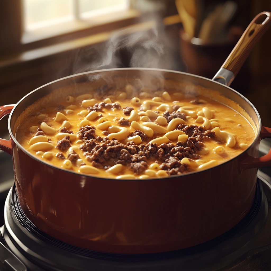 cheeseburger macaroni soup