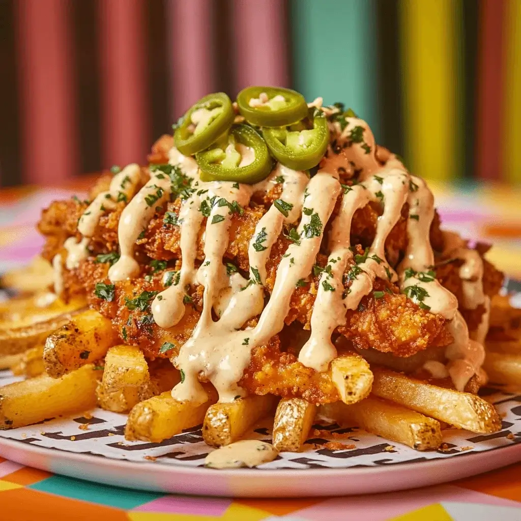 Giant plate of chicken tenders and fries for a food world record.