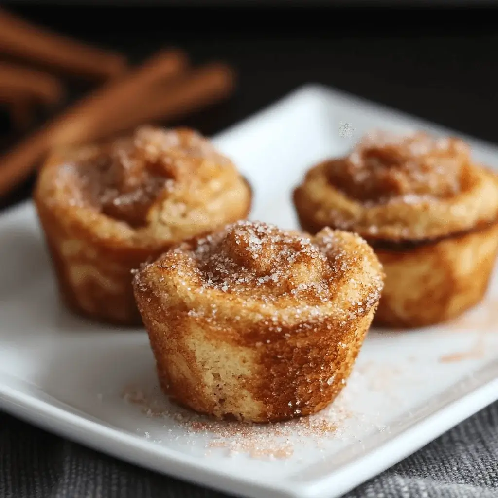 A tray of freshly baked cinnamon sugar French toast muffins