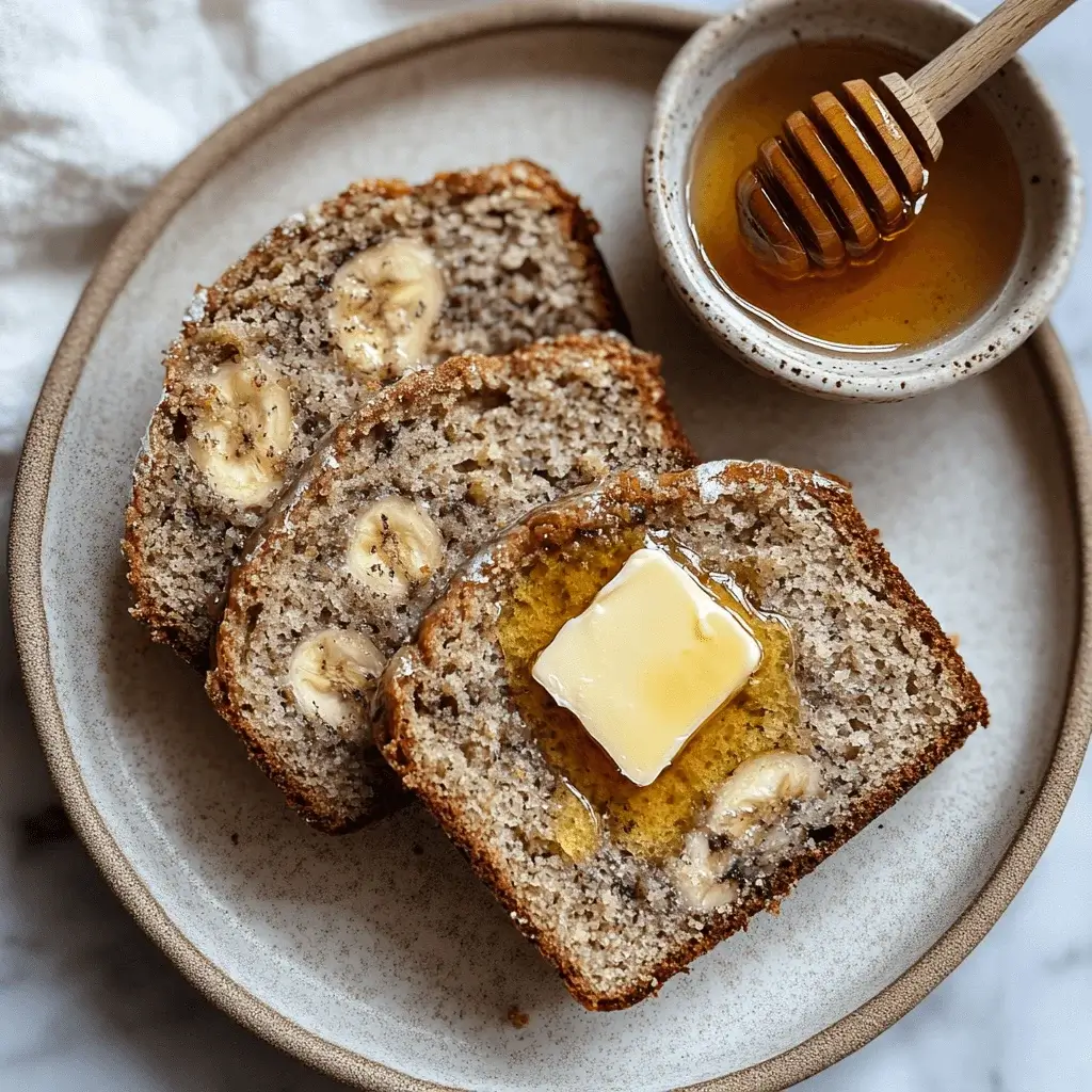 Cottage Cheese Banana Bread stored in an airtight container.