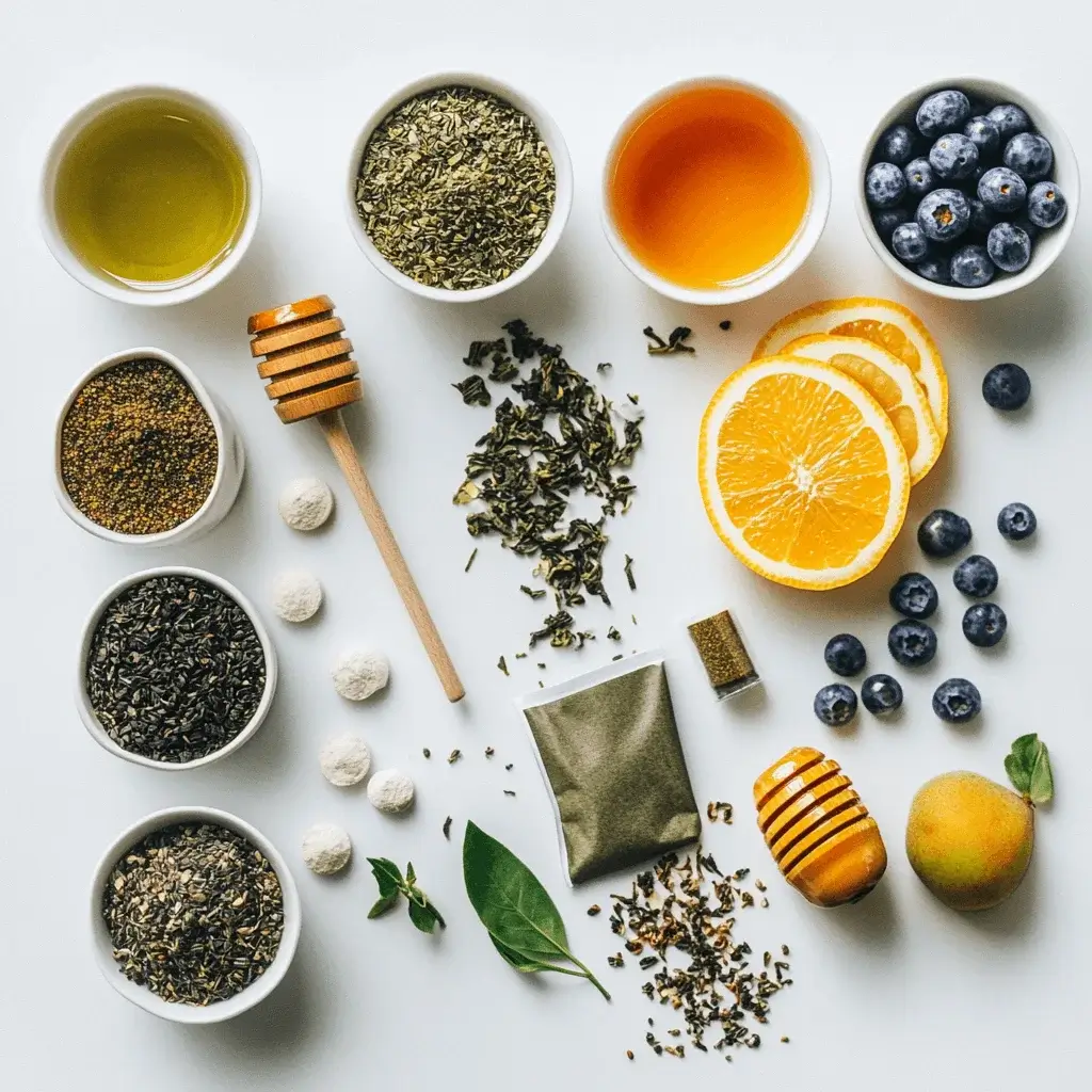 Ingredients for making loaded teas.