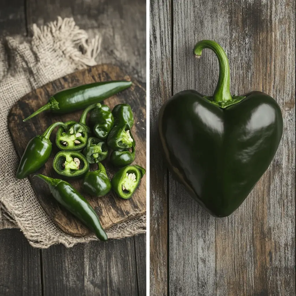 Dishes featuring Serrano and Poblano peppers