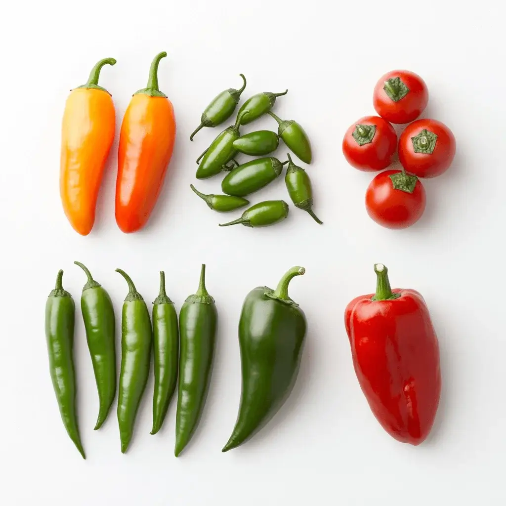 Serrano peppers highlighted with their nutritional content like vitamins and antioxidants.