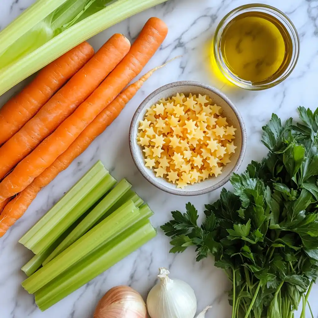 Ingredients for Traditional Pastina Soup