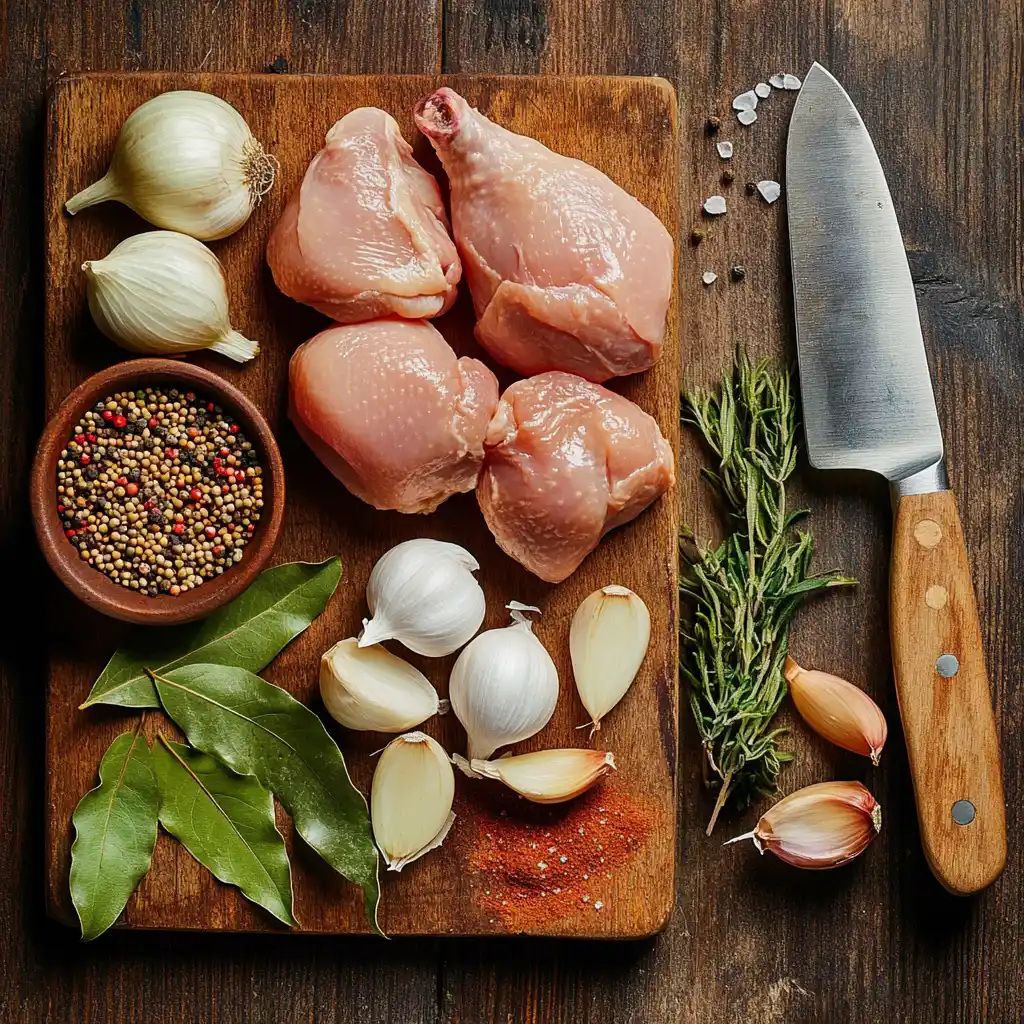 Fresh Ingredients for a Polish Chicken Recipe